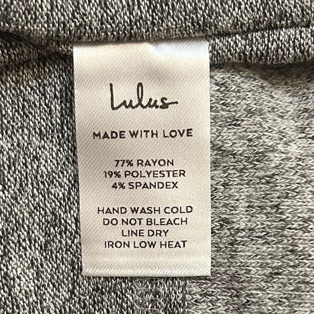 Lulus Sweater Size Large Heather Gray Off The Shoulder Lightweight NWT - Picture 6 of 11